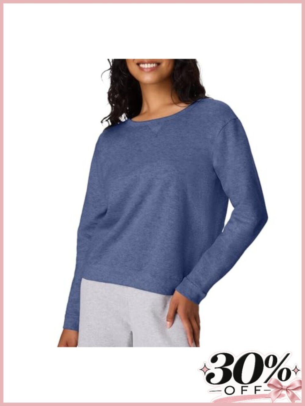 Hanes EcoSmart Midweight Fleece Sweatshirt Cotton Polyester Pullover
